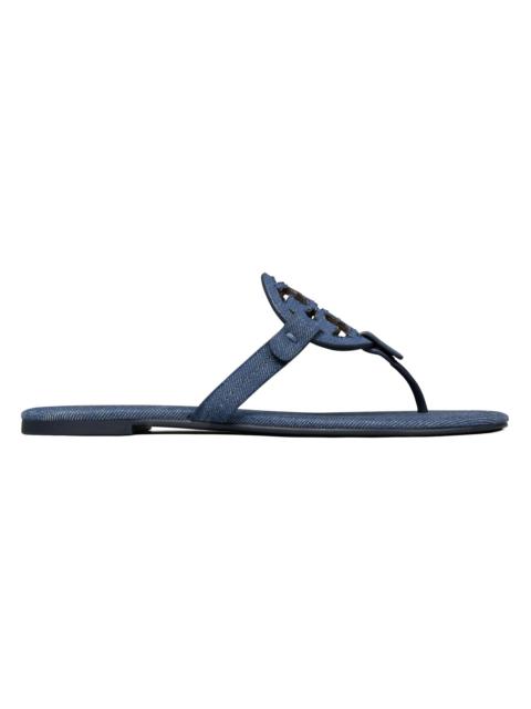 TORY BURCH Women's Miller Cotton Denim Flat Sandals - Denim Dusk