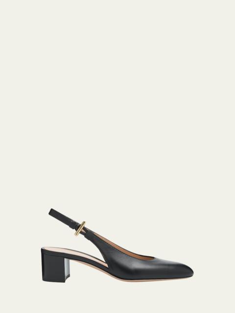 Gianvito Rossi 45mm Leather Slingback Pumps