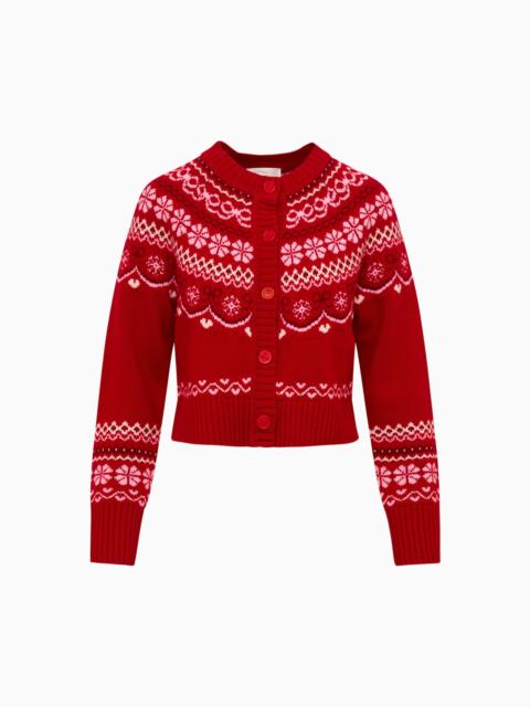 LoveShackFancy Shantae Wool Fair Isle Cardigan
