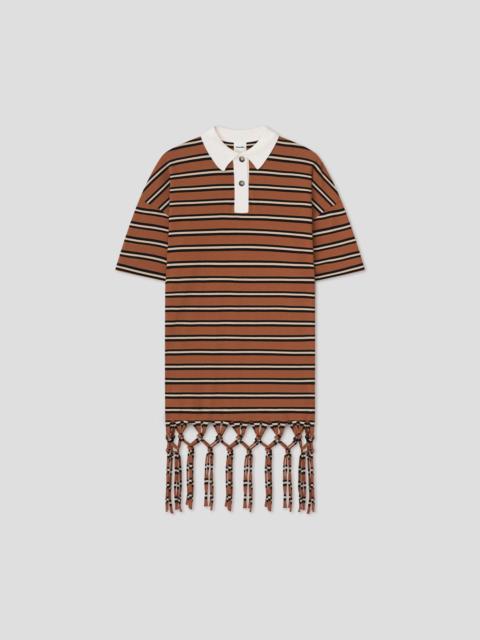 Nanushka Fringed Polo Neck Dress