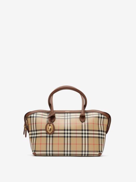 Burberry Small Check Zip Tote