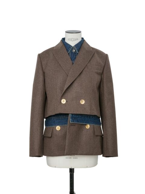 sacai Wool Flannel x Denim Jacket