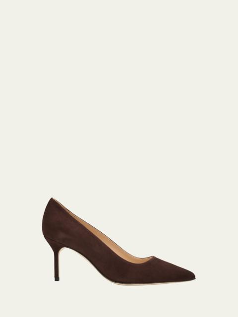 Manolo Blahnik 70mm BB Suede Pumps