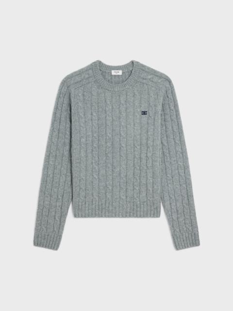 CELINE cable-knit triomphe sweater in cashmere