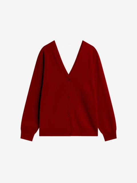 The Frankie Shop Lachen Double-Sided Wool Cardigan - Red