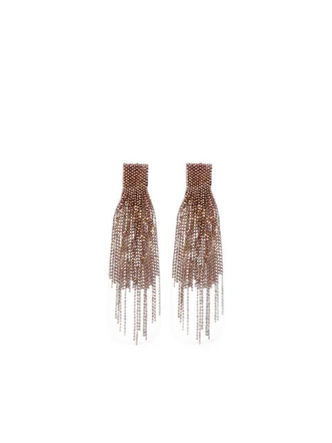 FABIANA FILIPPI Filo beaded fringed earrings