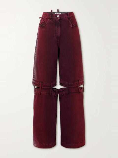 THE ATTICO Ashton cutout mid-rise wide-leg jeans