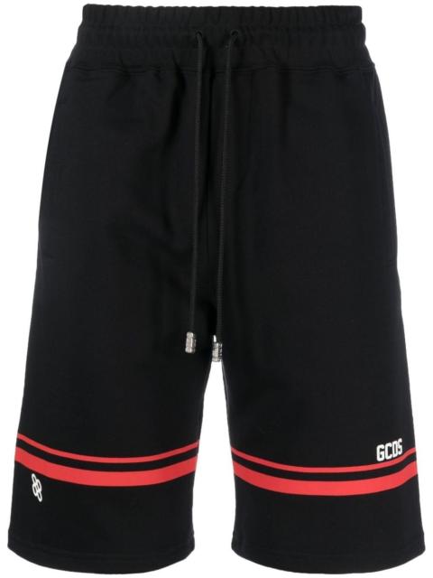 logo-print track shorts