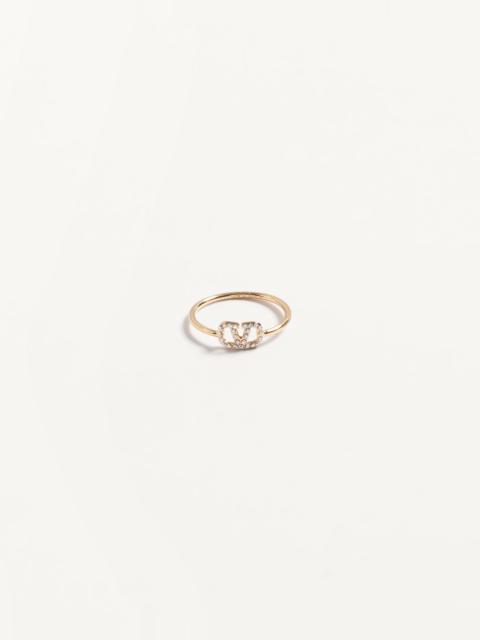 VLOGO SIGNATURE METAL AND SWAROVSKI® CRYSTAL RING