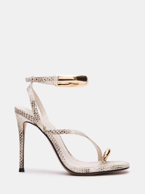 STEVE MADDEN TIA BEIGE SNAKE