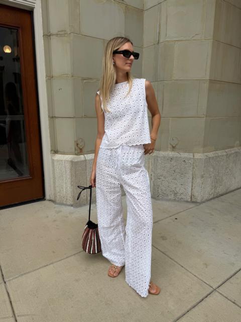 Hill House Home The Miro Top - White Diamond Eyelet