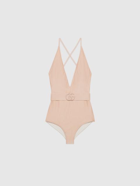 GUCCI Sparkling jersey swimsuit with Double G