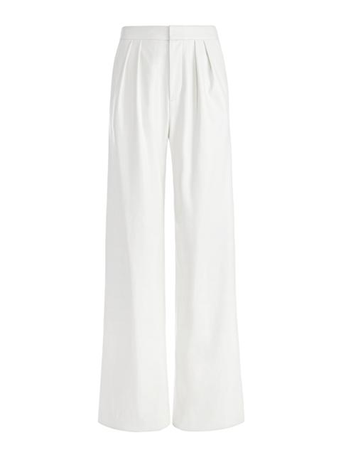 Alice + Olivia POMPEY VEGAN LEATHER HIGH WAISTED PLEATED PANT