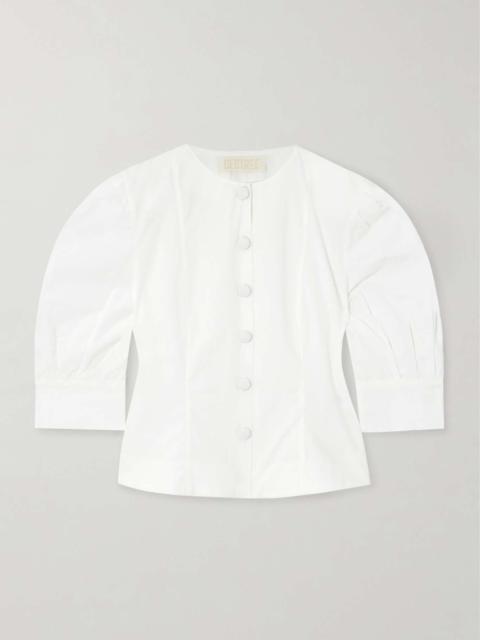 Jasper cotton-poplin blouse