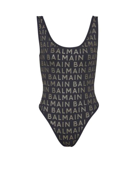 Swimsuit with Balmain logos