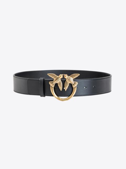 PINKO LOVE BIRDS LEATHER BELT