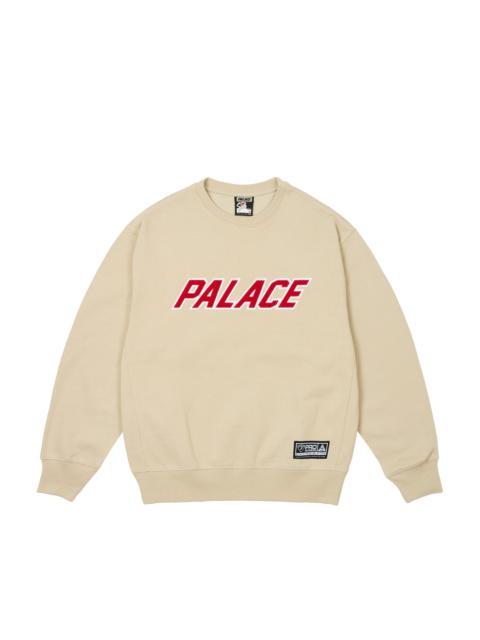 PALACE APPLIQUE TEAM CREW STONEY GREY