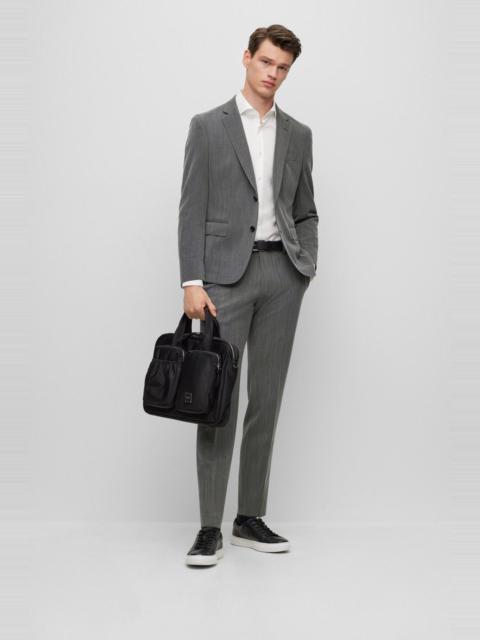 BOSS SLIM-FIT SUIT IN MICRO-PATTERNED PERFORMANCE-STRETCH CLOTH