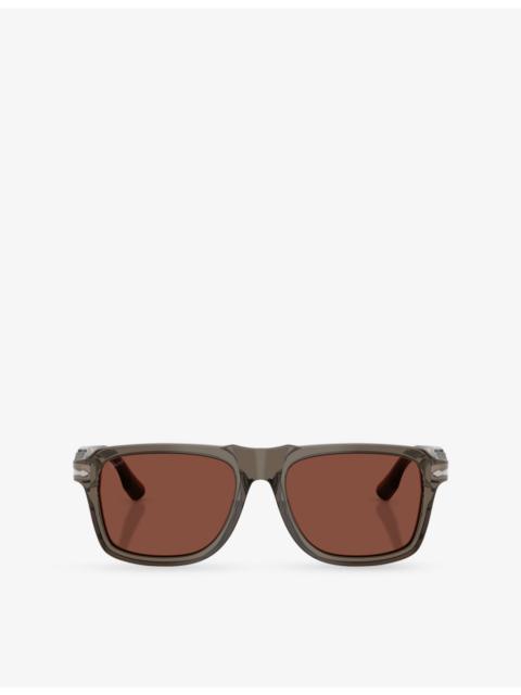 Persol PO8002S Rectangle-Frame Acetate Sunglasses