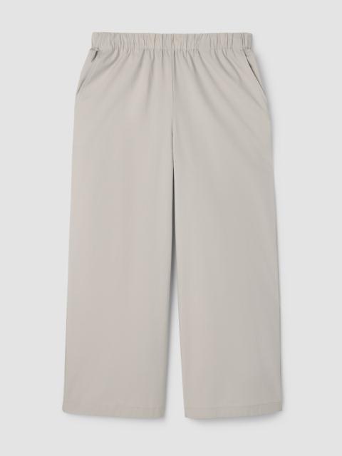 EILEEN FISHER Stretch Organic Cotton Poplin Wide-Leg Pant