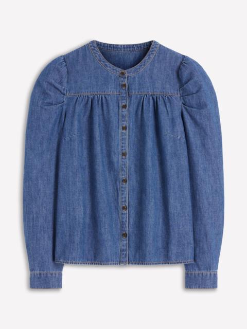 BODEN Mutton Denim Shirt-Mid Blue