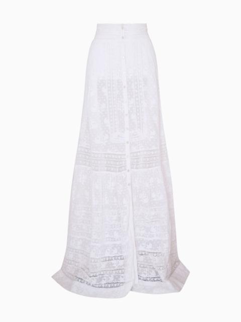 LoveShackFancy Araminta Cotton Victorian Maxi Skirt