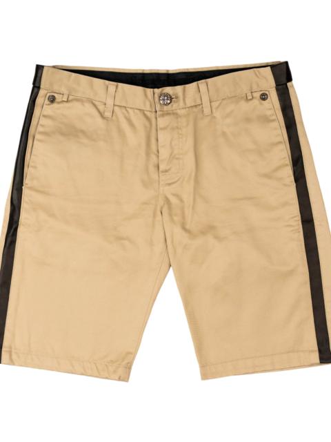Chrome Hearts Leather Lined Chino Shorts "Tan/Black" CHRM1725