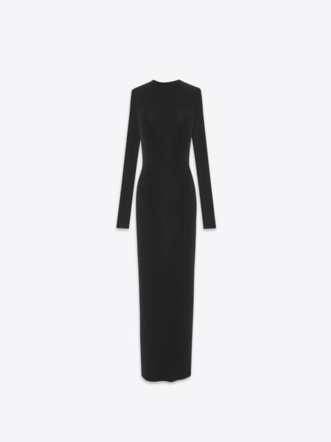 SAINT LAURENT open-back dress in cashmere, wool and silk
