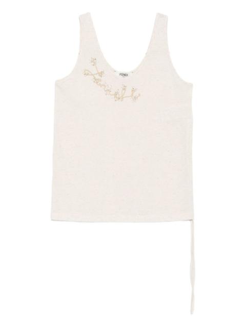 FENDI embellished tank top