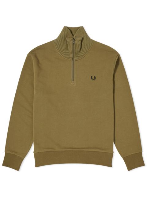 Fred Perry Knitted Trim Zip Neck Sweatshirt