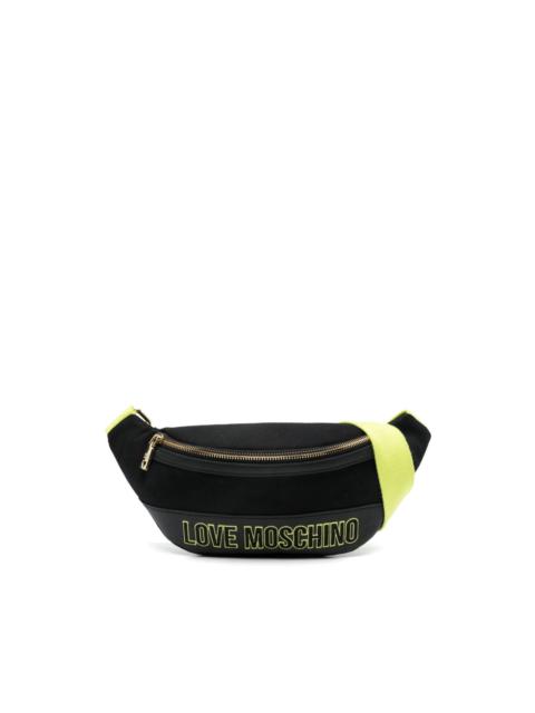 Moschino logo-patch belt bag