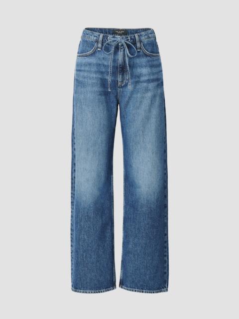 rag & bone Women's Phoebe Drawstring Wide Leg Jeans - Floyd