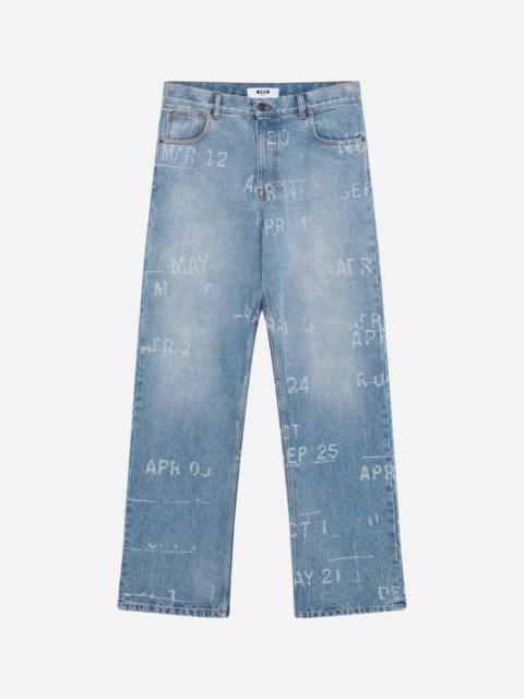 MSGM Printed jeans