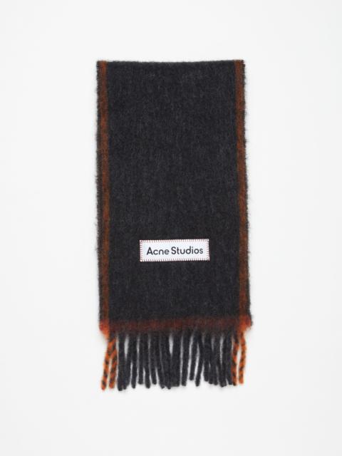 Acne Studios Wool mohair scarf - Narrow - Black
