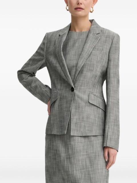 BOSS single-button textured top