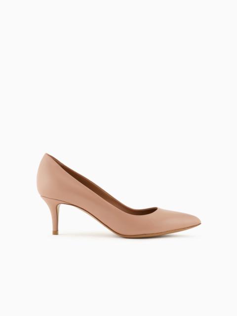 EMPORIO ARMANI Leather pumps with stiletto heel