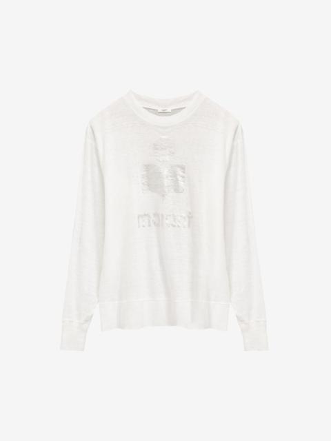 Isabel Marant Étoile KLOWIA LINEN LOGO LONG-SLEEVE T-SHIRT