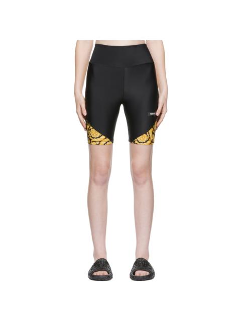 VERSACE Black Barocco Bike Shorts