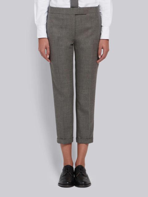 Thom Browne Medium Grey 2-ply Wool Fresco Low-rise Skinny Trouser
