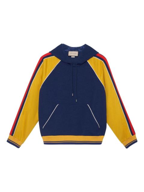 GUCCI Gucci GG Jacquard Hooded Sweatshirt 'Blue Yellow' 676100-XJDVW-4462