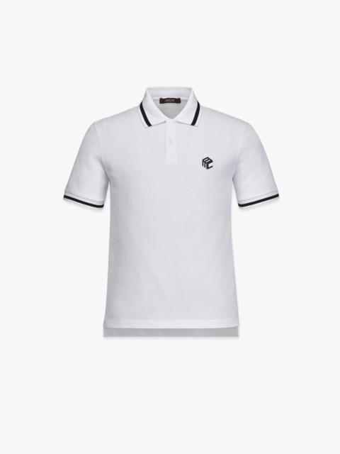 MCM Men’s Cubic Monogram Polo Shirt in Organic Cotton