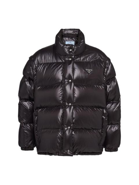 Re-Nylon convertible quilted jacket