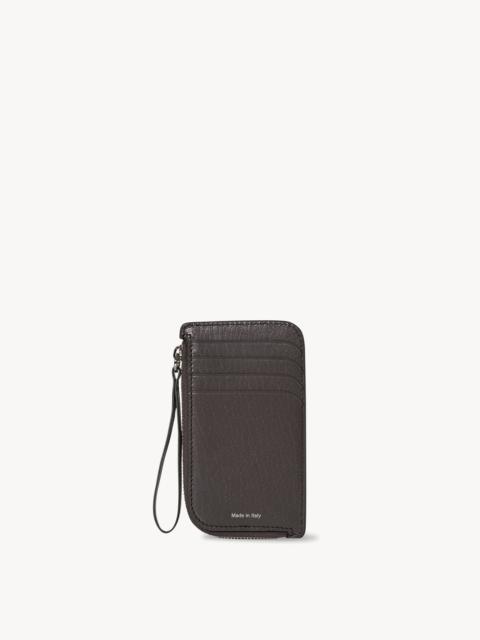 The Row Zipped Wallet in Leather