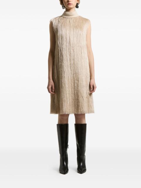 PESERICO fringed high-neck dress