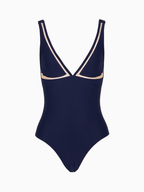 GIORGIO ARMANI One-piece swimsuit with tulle details