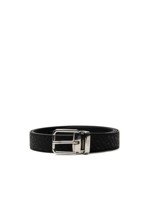 BOSS textured buckle belt