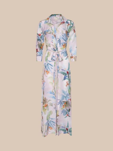 L'AGENCE Cameron Silk Shirt Dress
