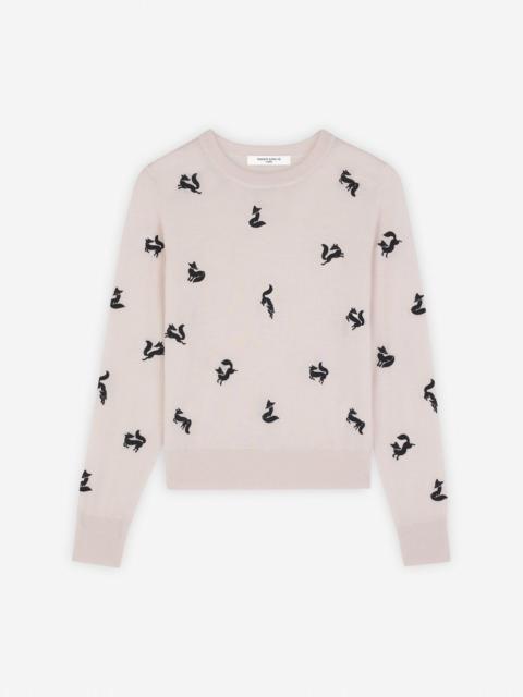 Maison Kitsuné FANCY FOX EMBROIDERED JUMPER