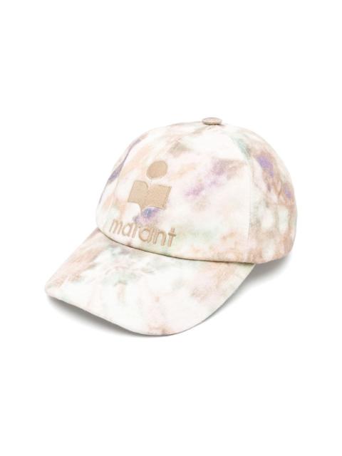 marbled-print logo cap