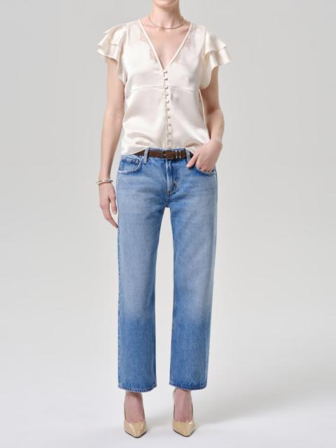 Citizens of Humanity Lola Flutter Lace Sleeve Top In Cream